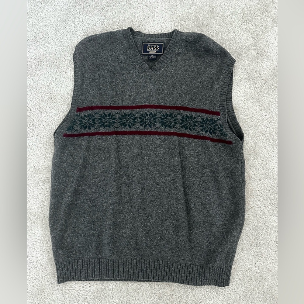 Vintage Bass Lambswool Vest - Wintery